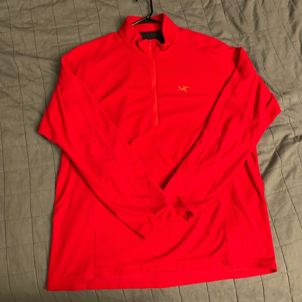 Arc’teryx Rho Waffle Knit 1/4 Zip - Red - XXL